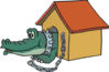 Alligator In Doghouse Clip Art